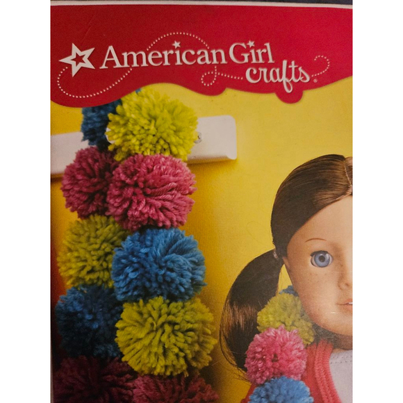 American Girl Crafts Pom-Pom Scarves Craft Kit Pink Green One Size (NEW) - Picture 5 of 7